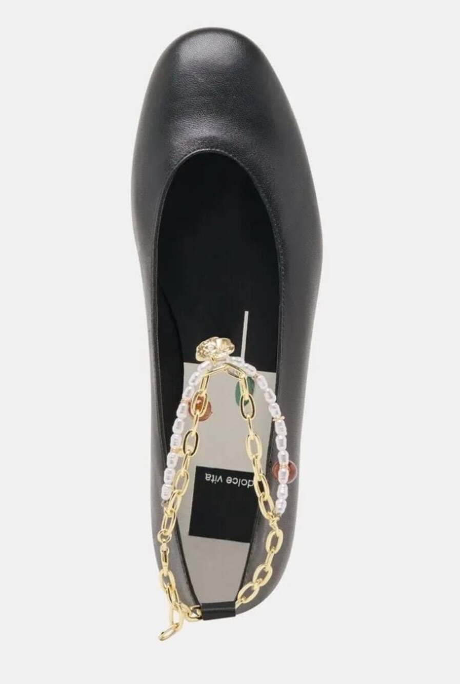 dolce vita Baiden Ballerina Flats  Black Leather Size 9 - Picture 7 of 9